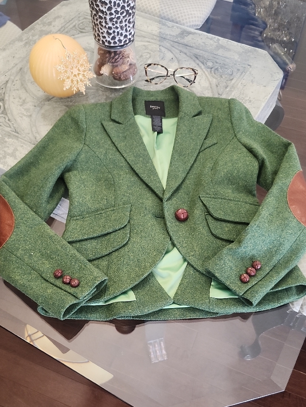 Smythe Green Wool Kelly Blazer Like New Size 4